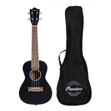 Ukulele Concierto Bamboo Estudio Negro C/funda, Bu-23-bk